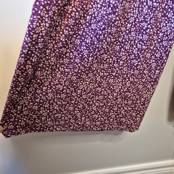 Maeve Anthropologie Clermont Purple and White Floral Jumpsuit Size Small - Picture 8 of 11